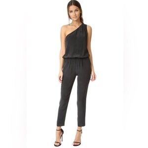 Joie Sleek Black One-Shoulder Jumpsuit
